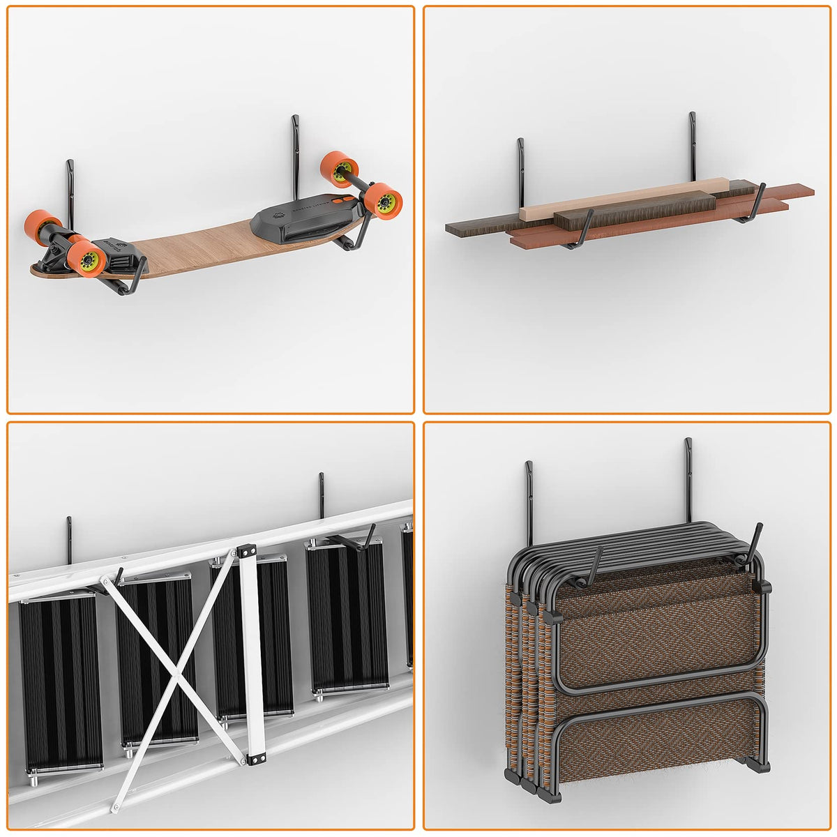 Wall Mount Kayak Storage Rack for 2 Kayaks F49093