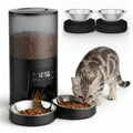 6L Automatic Cat Feeder with 2 Stainless Bowls Black Z24816