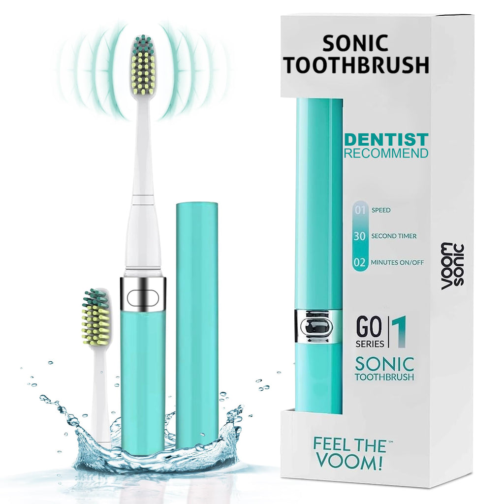 Black Blue 2-Pack Travel Electric Toothbrush D3370