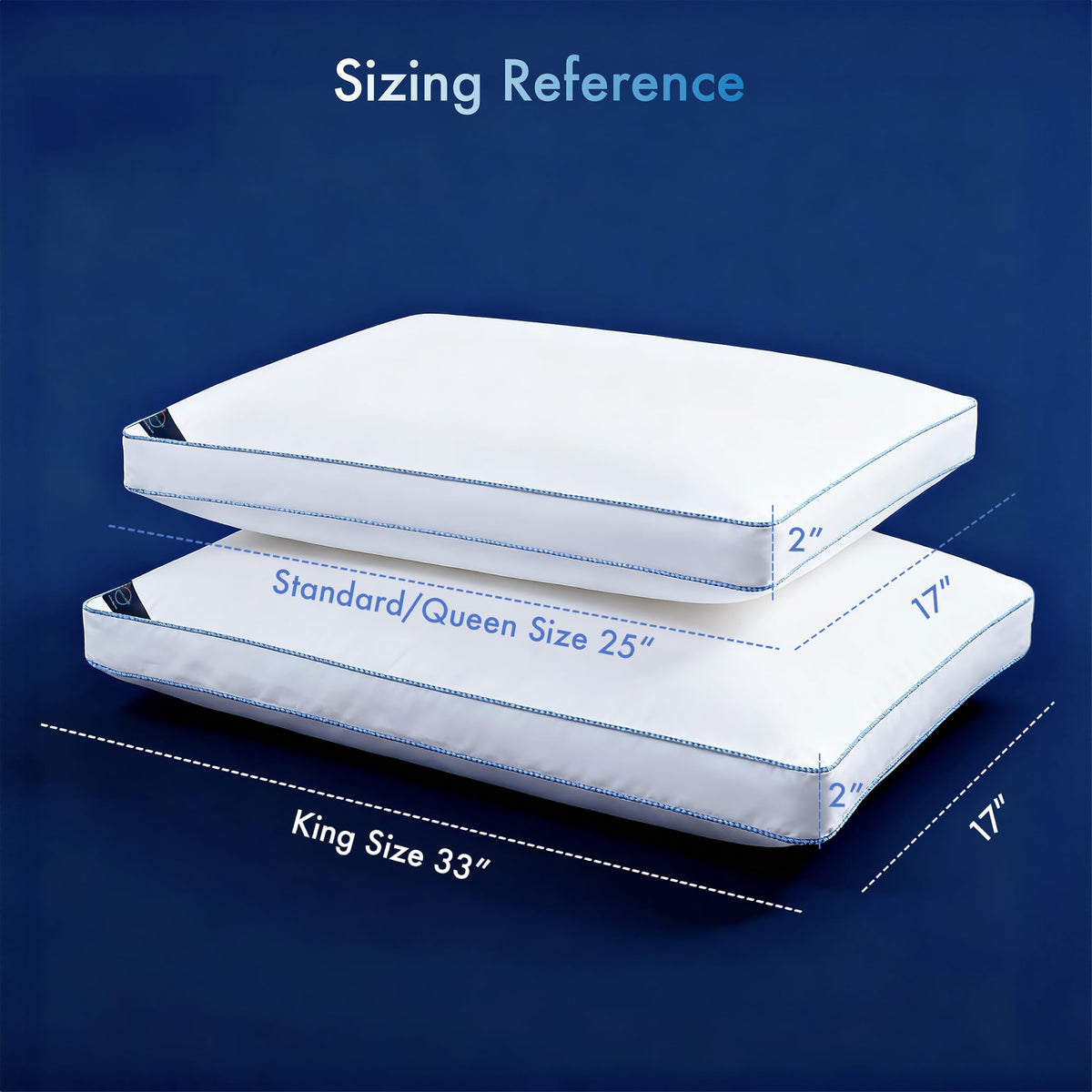 Temperature Regulating King Size Down Alternative Pillow with 2” Gusset R476471