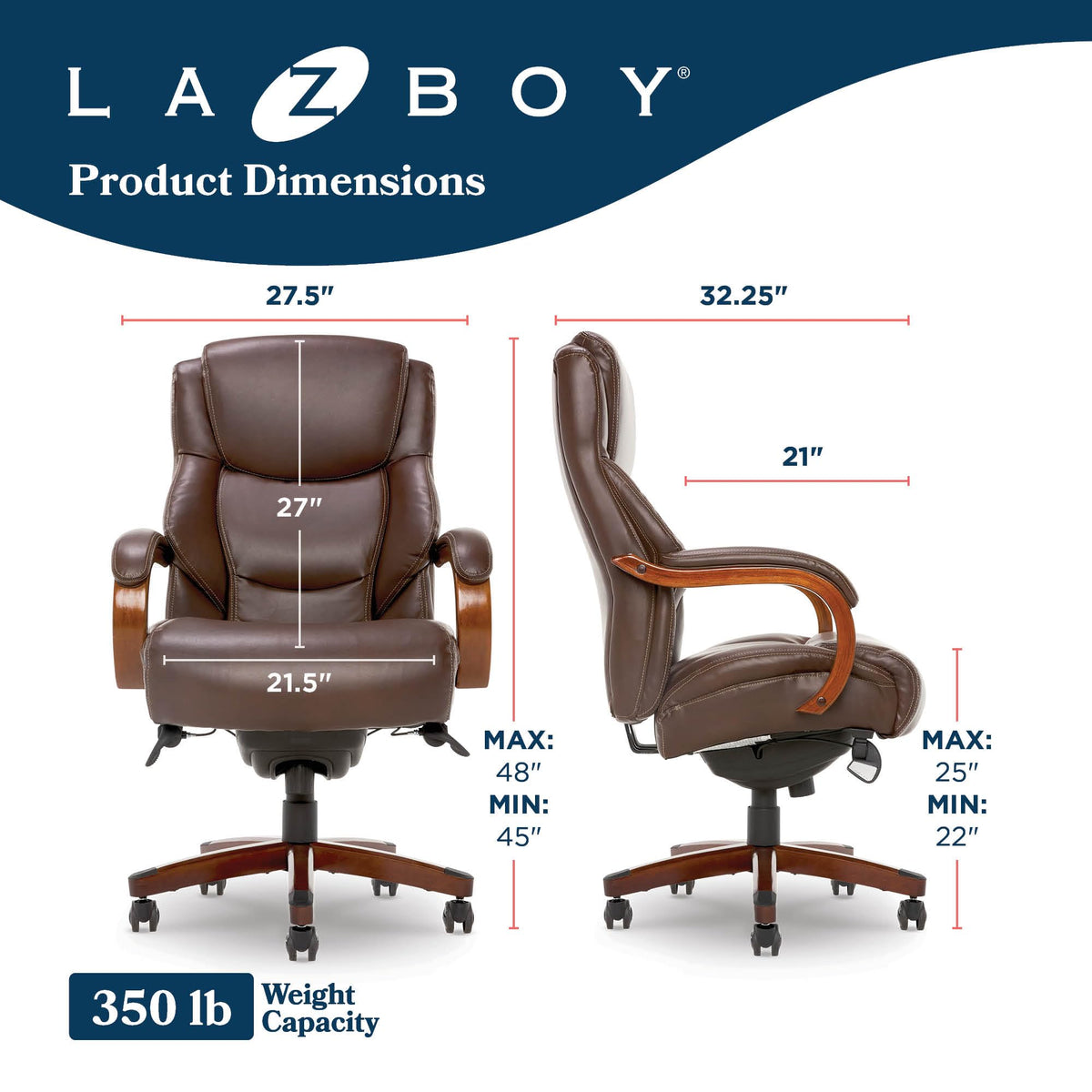 Big and Tall Leather Executive Office Chair A9985