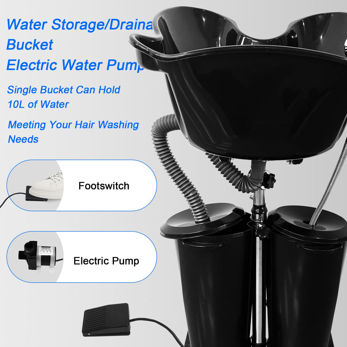 Portable Shampoo Bowl with Electric Pump P427943