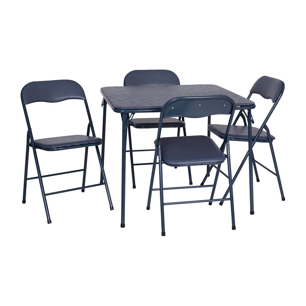 Navy Square Folding Card Table and Chairs Set R42541