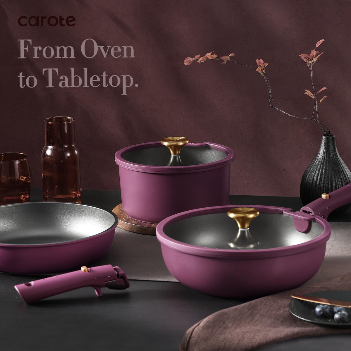 21 Pc Non Stick Cookware Set F348416