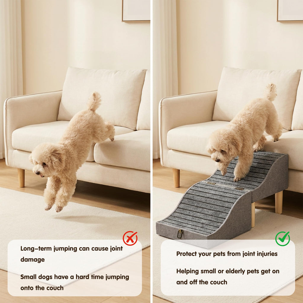 Foldable Pet Stair 2-in-1 Gray B2984