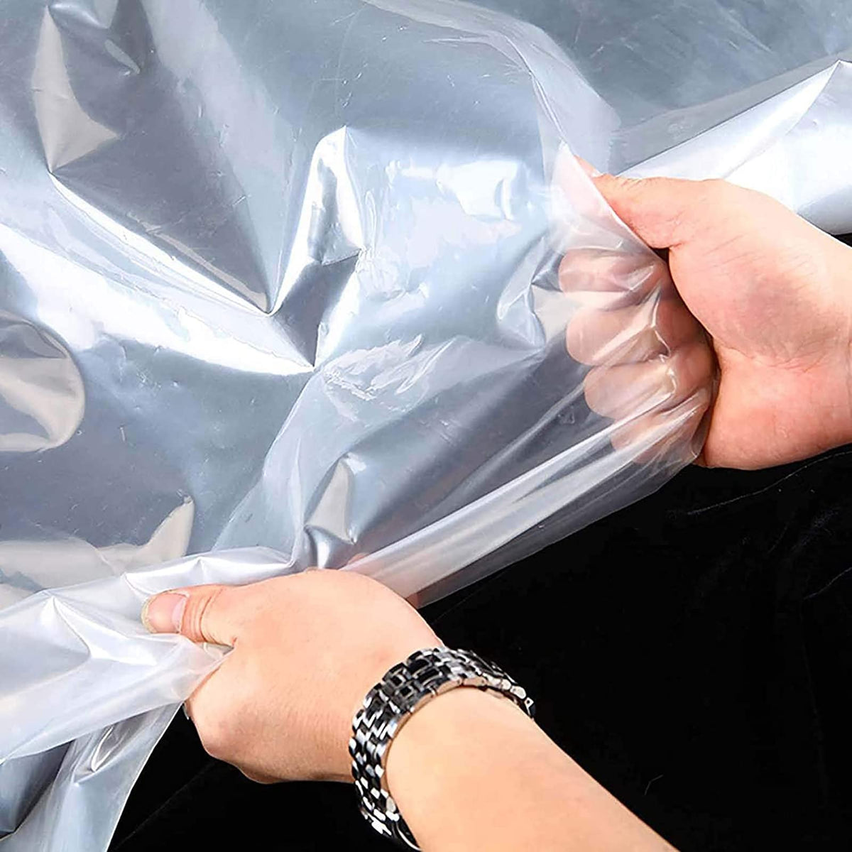 Heavy Duty Waterproof Clear 3x3ft Poly Tarp with Grommets A868906