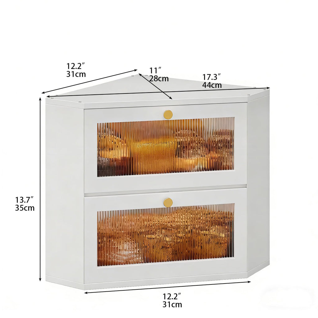 Bamboo Bread Box with Transparent Door J2120