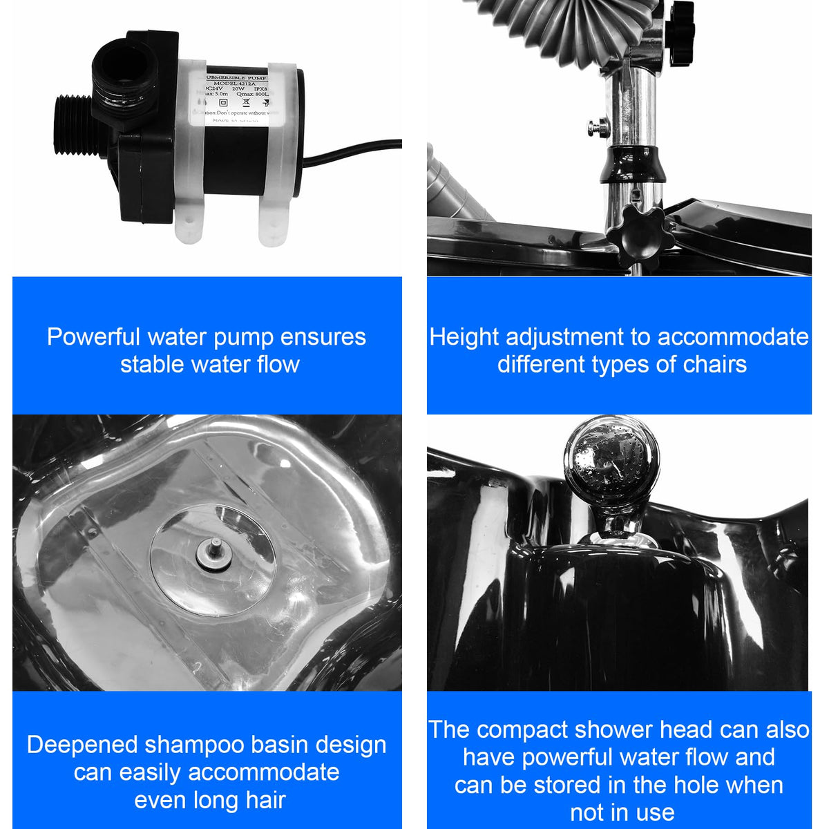 Portable Shampoo Bowl with Electric Pump P427943