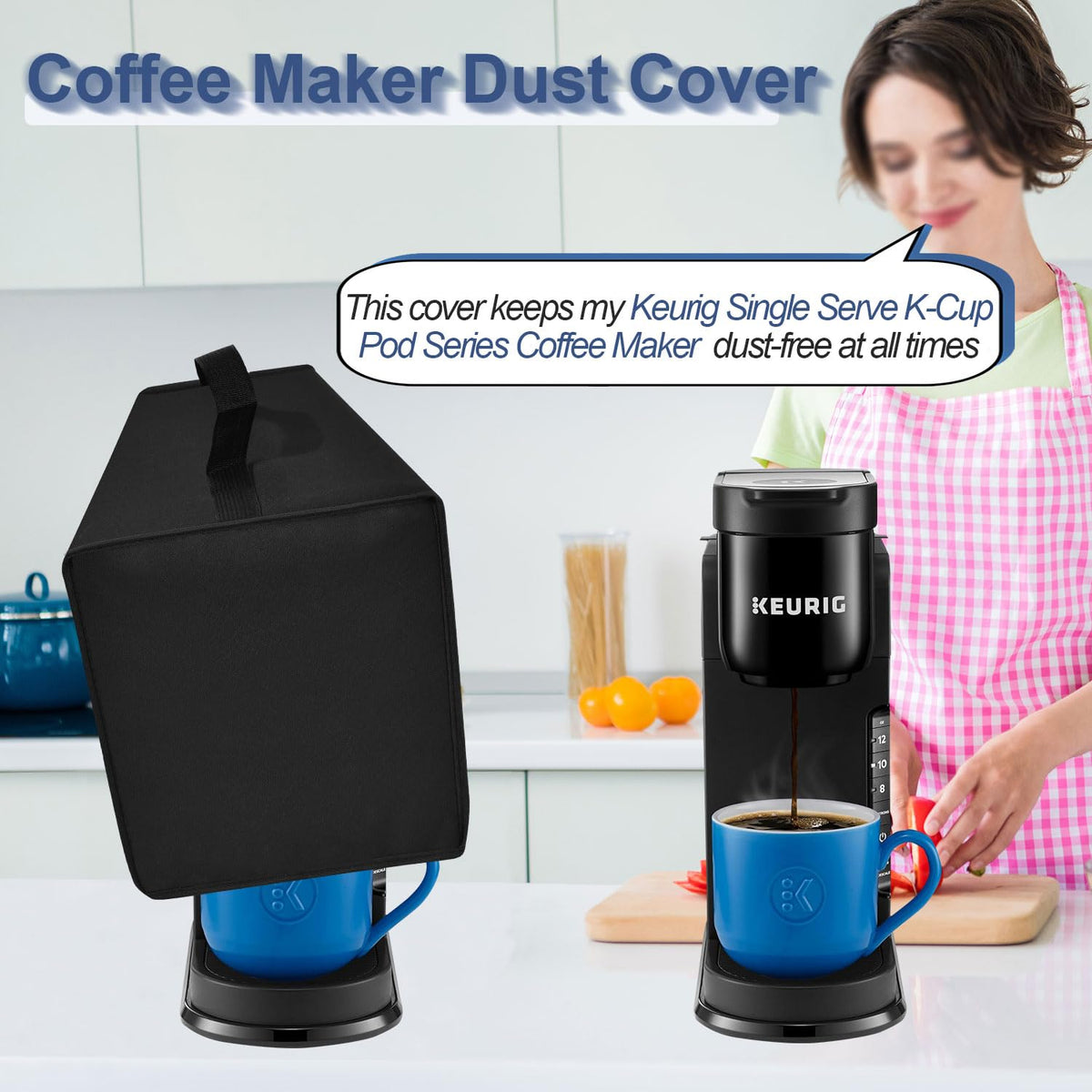 Black Coffee Maker Cover L6078