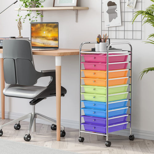 10 Drawer Rolling Storage Cart Organizer Q730175