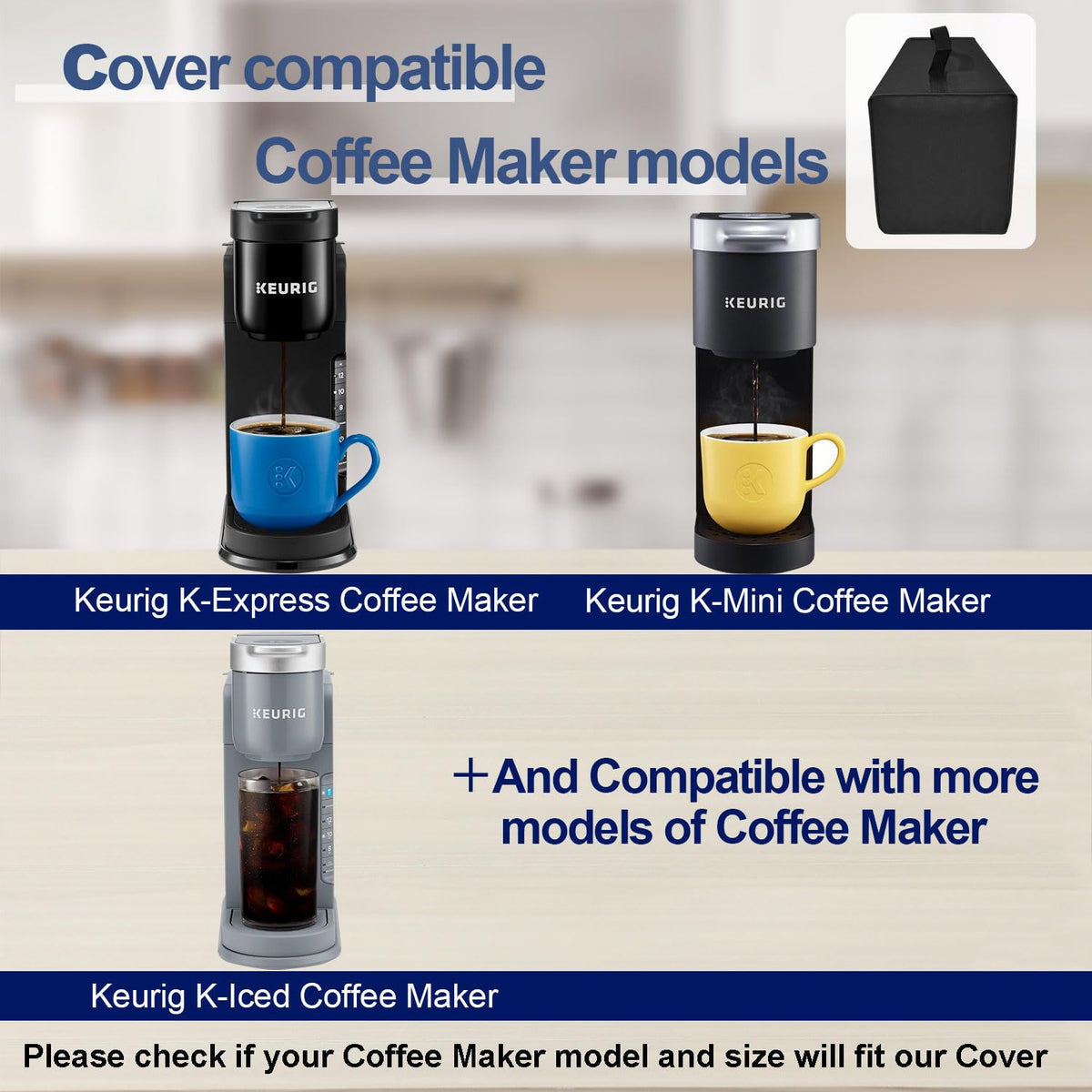 Black Coffee Maker Cover L6078