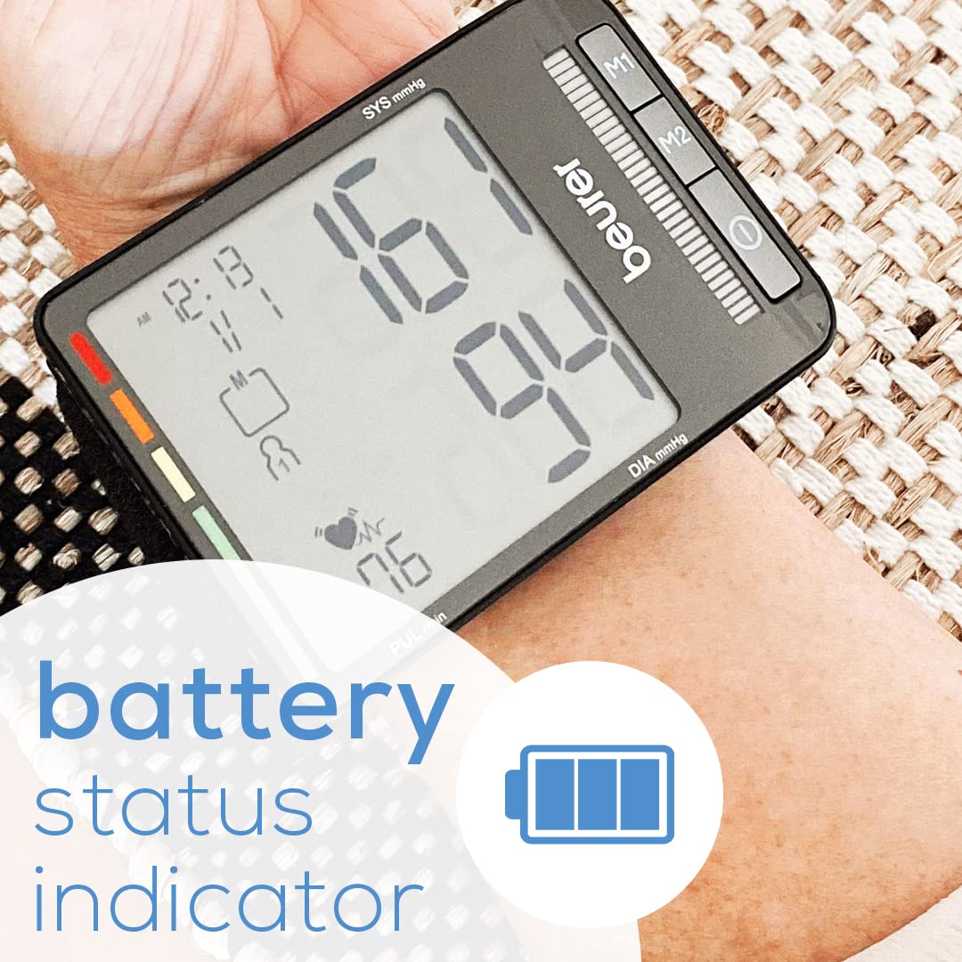 Wrist Blood Pressure Monitor with XL Cuff and Storage Case U7372