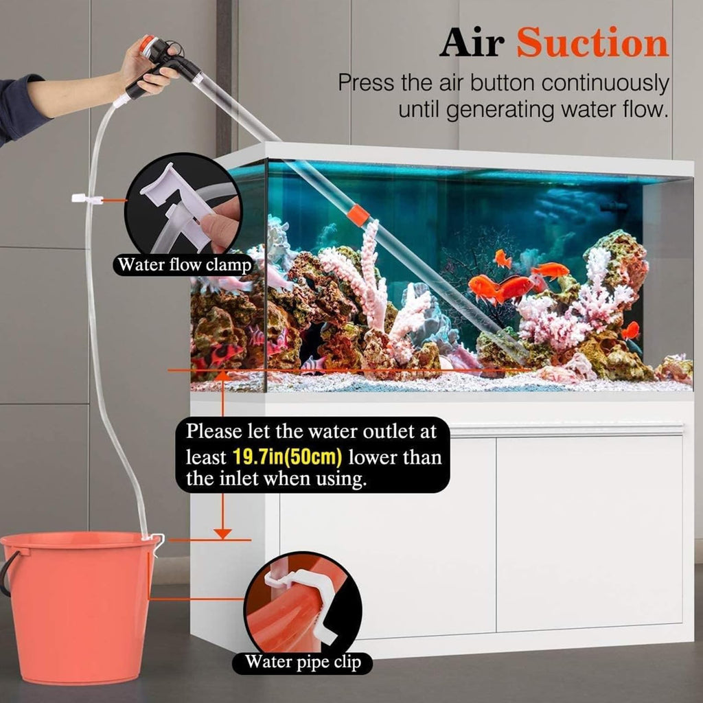 5 in 1 Aquarium Gravel Cleaner Fish Tank Kit B925580