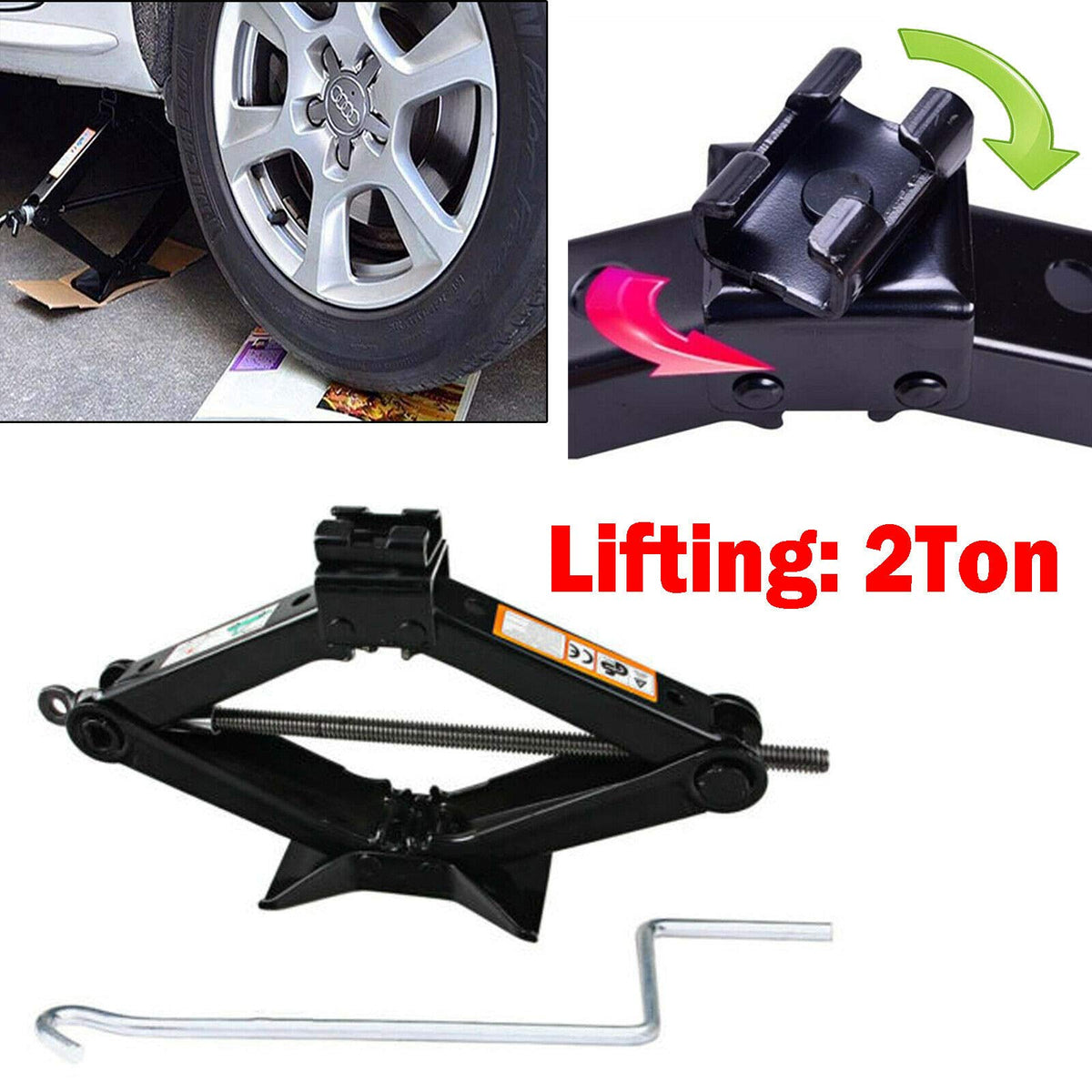 Spare Tire Lug Wrench Tool and 2 Ton Scissor Jack M116558