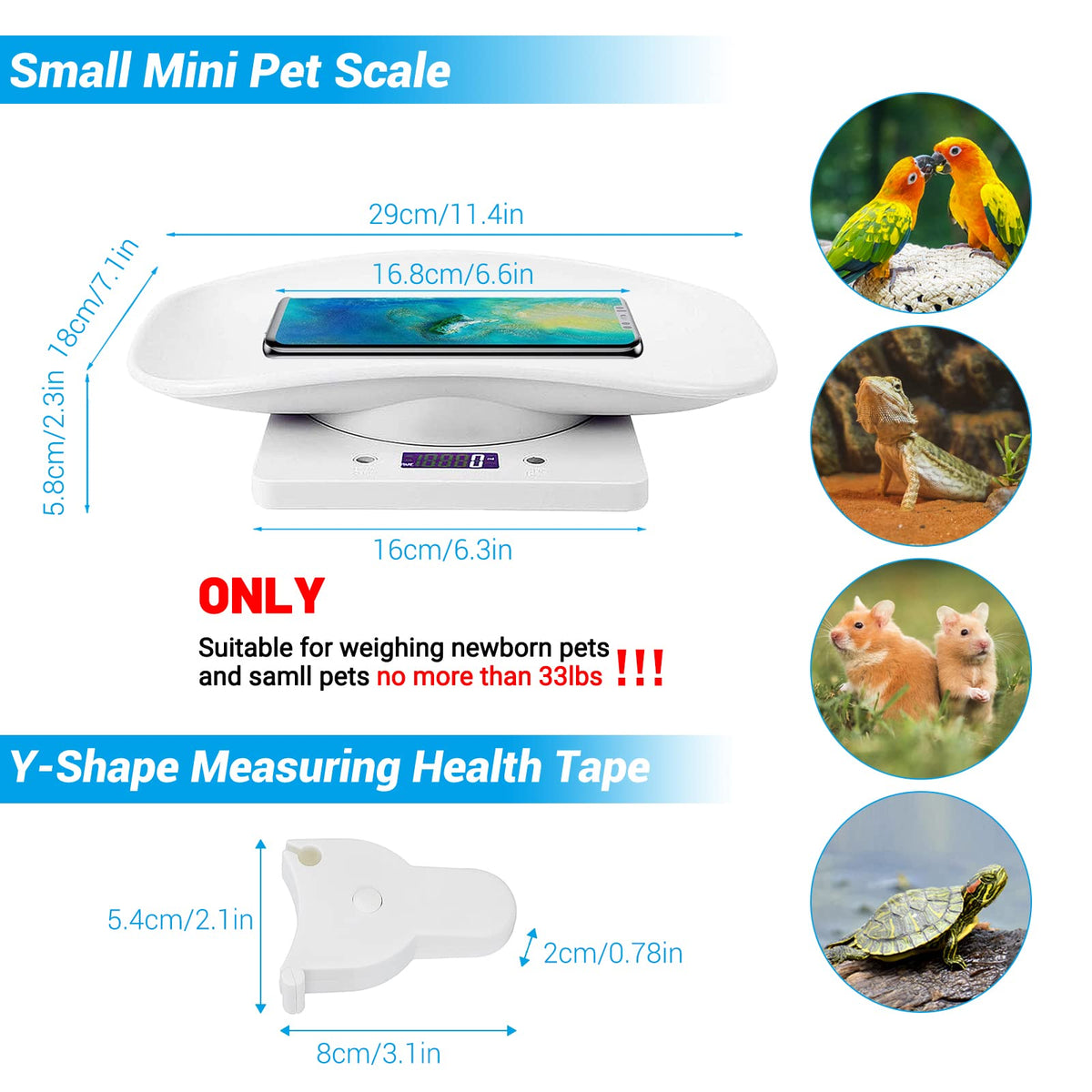 Pet Scale 33lb Capacity with Tape Measure X693