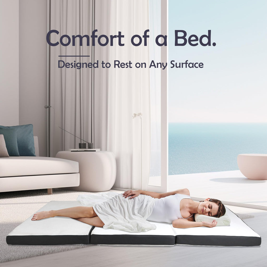 Memory Foam Folding Mattress Full 3 Inch Trifold with Washable Cover G779
