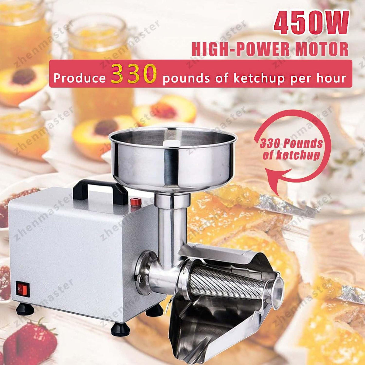 450W Stainless Steel Tomato Strainer I92822