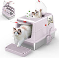 XL Stainless Steel Cat Litter Box with Lid O1034