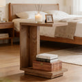 C-Shaped Side Table with Hidden Storage Q498