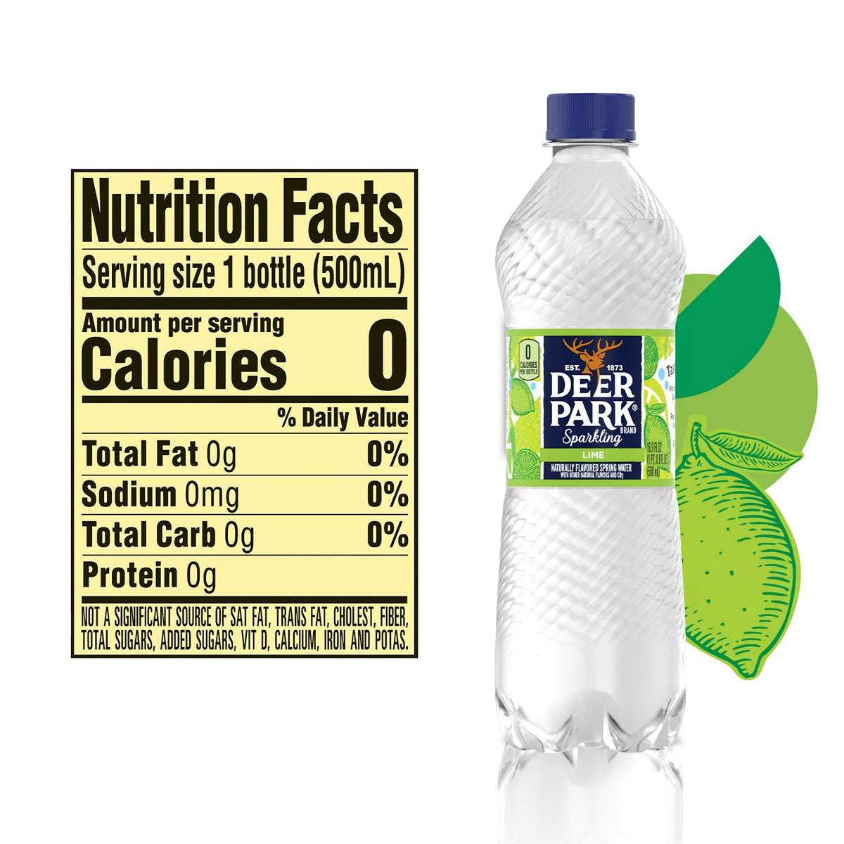 Sparkling Water Zesty Lime 16.9 Fl Oz (Pack of 8) T121