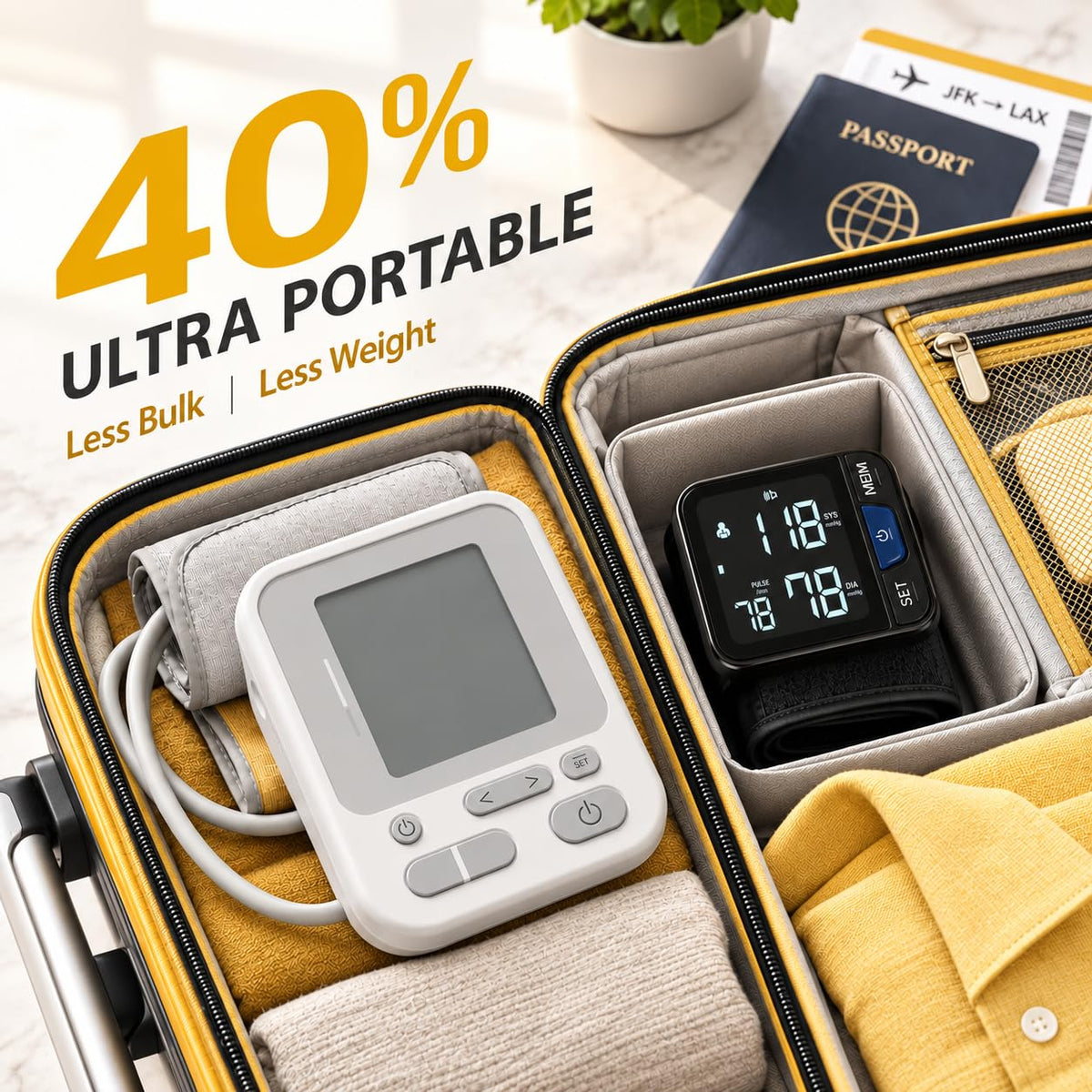 Portable Wrist Blood Pressure Monitor with Large Display C36251