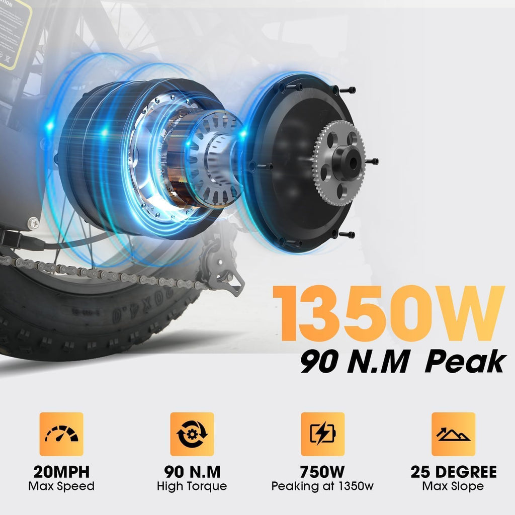 750W Folding Fat Tire Electric Tricycle A132