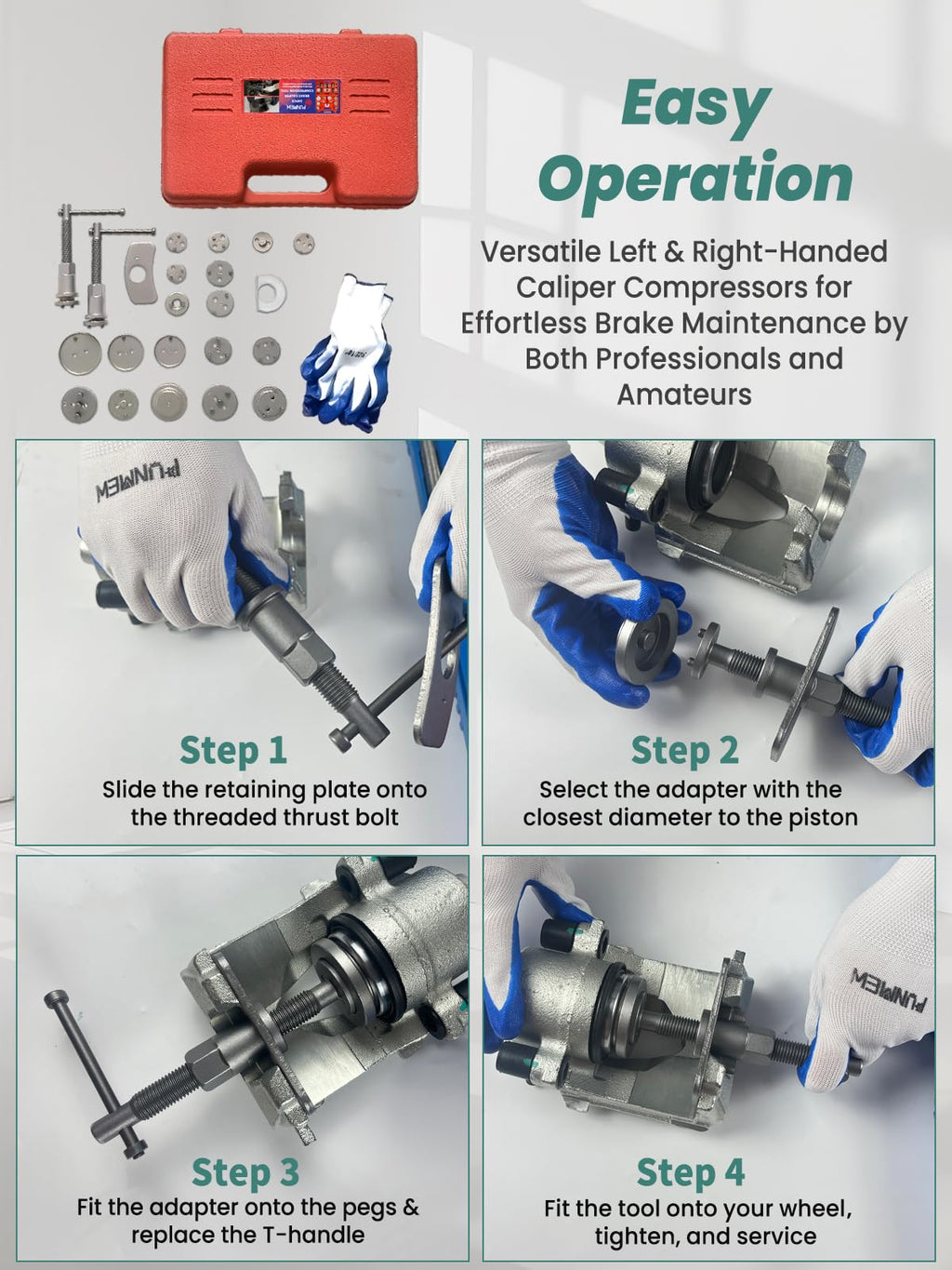 Heavy Duty 24-Piece Brake Caliper Compression Tool Set Q4867