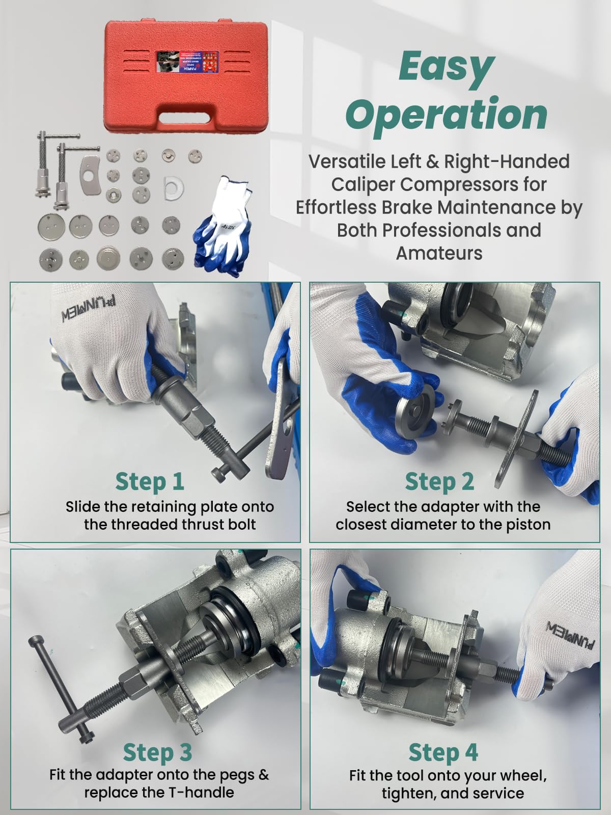 Heavy Duty 24-Piece Brake Caliper Compression Tool Set Q4867