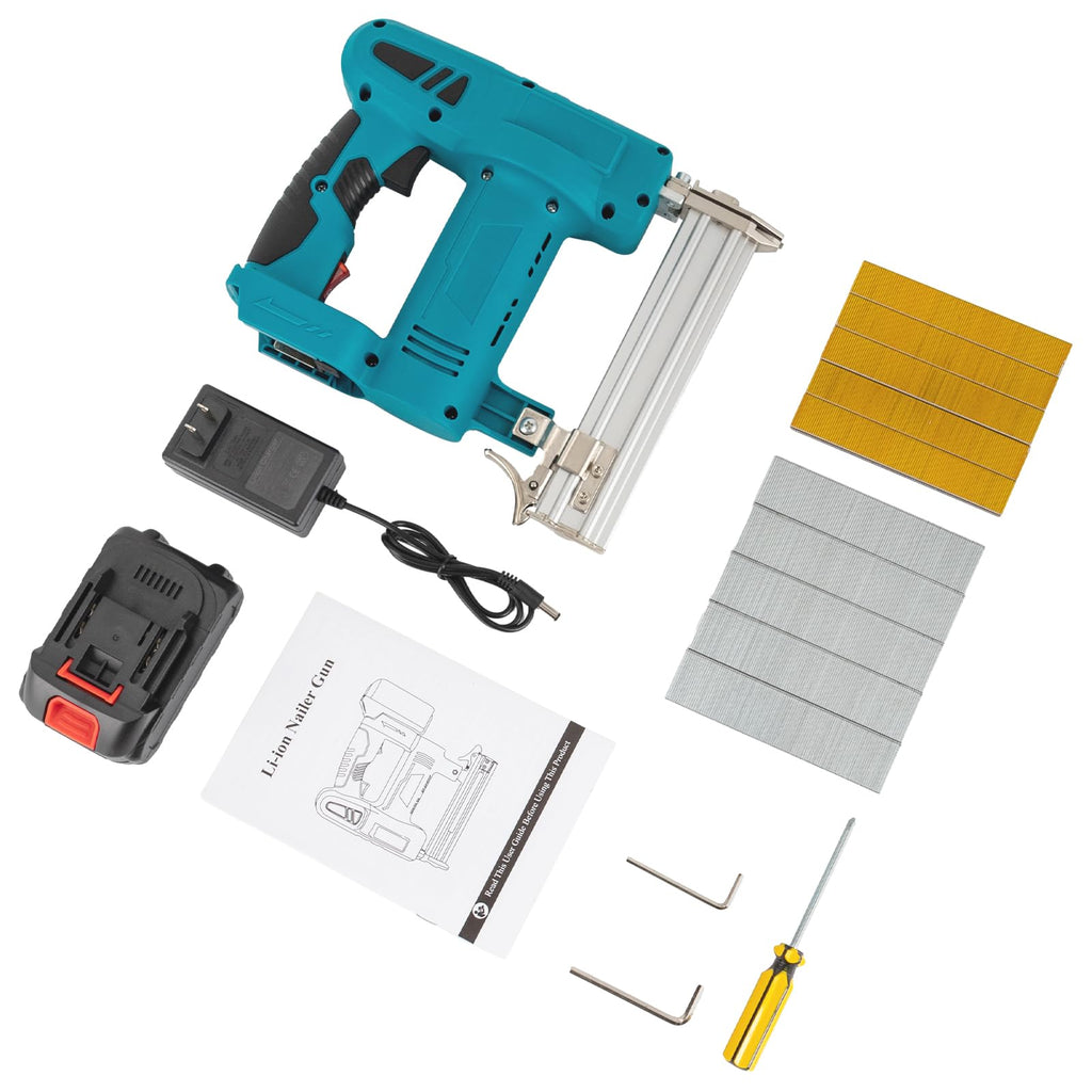 Cordless Battery Powered Brad Nailer Kit with Carrying Case I68613
