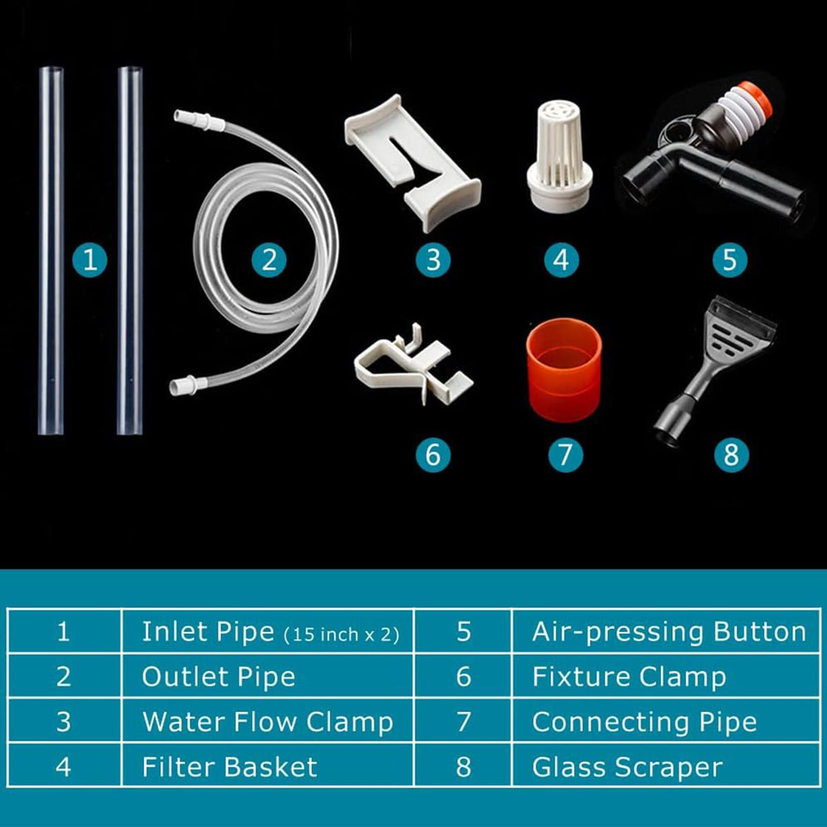 5 in 1 Aquarium Gravel Cleaner Fish Tank Kit B925580