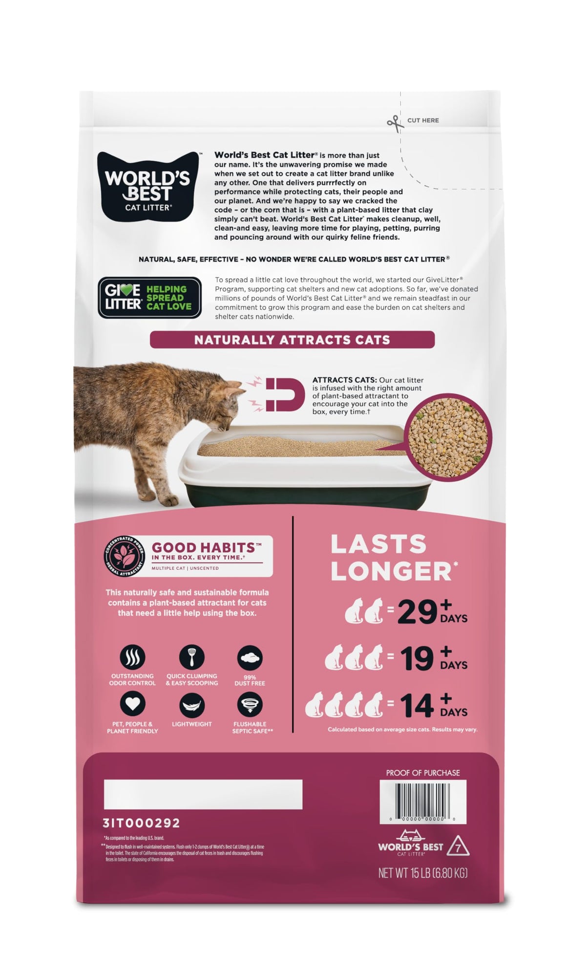 Unscented 15 lb Cat Litter V540