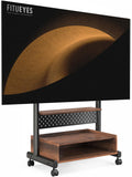 Rolling TV Floor Stand for 40-85in TVs, Height-Adjustable, Walnut V613672