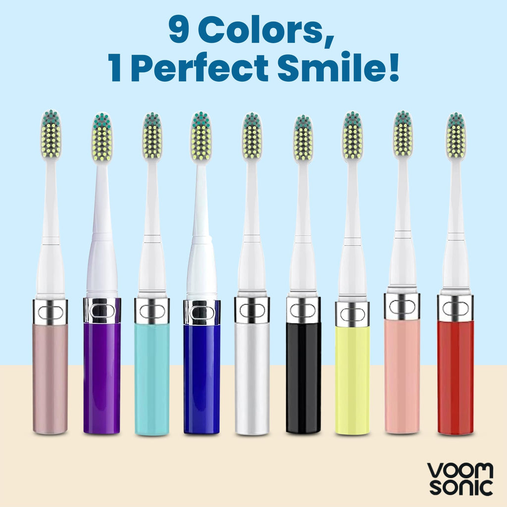 Black Blue 2-Pack Travel Electric Toothbrush D3370