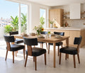 Black Set of 6 PU Leather Upholstered Dining Chairs V883