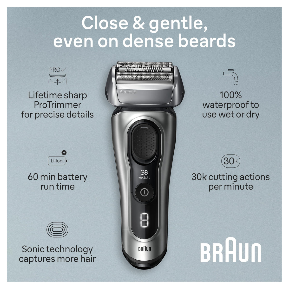 Electric Razor with 4+1 Shaving Elements E339