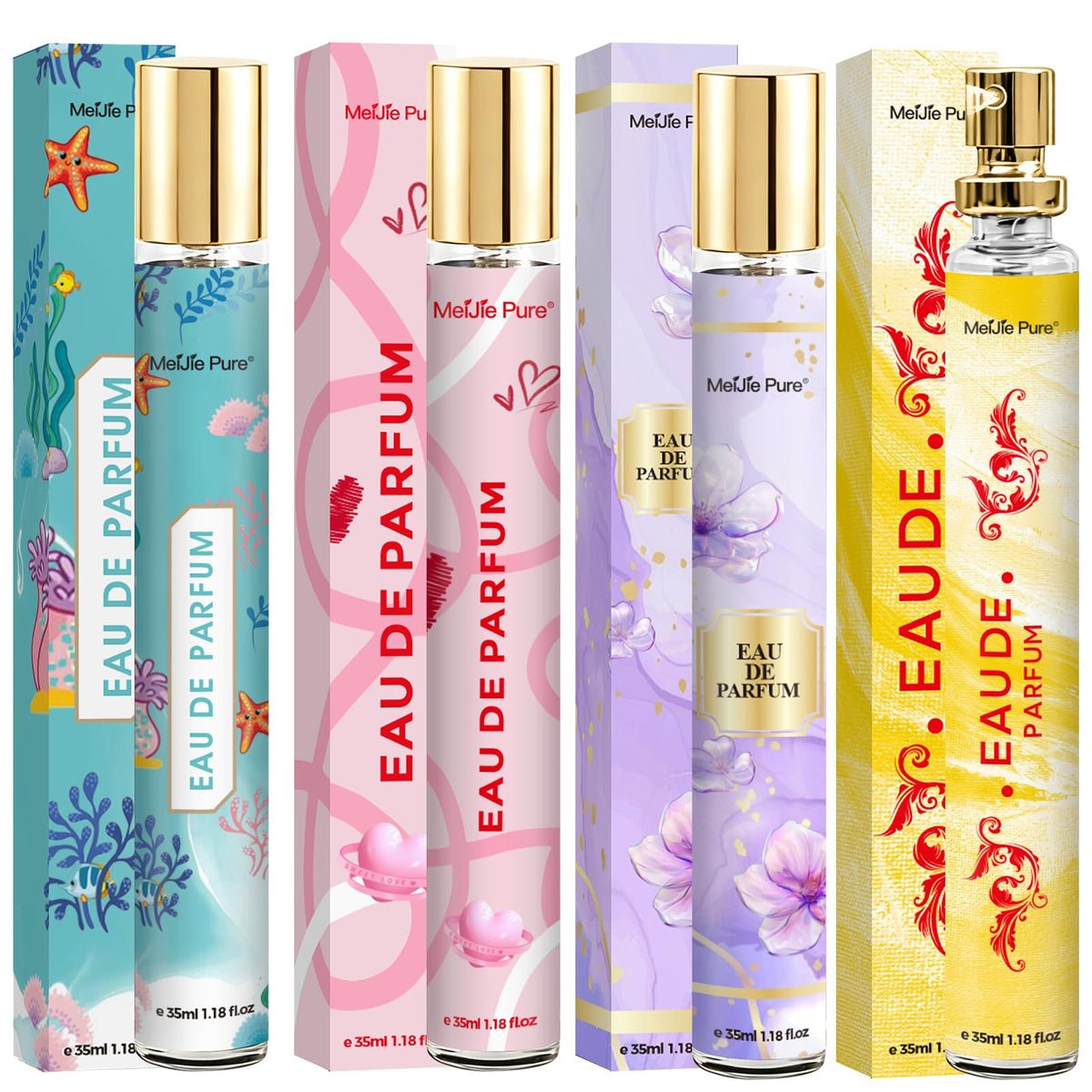 4 Pack Women's Eau de Parfum Travel Size J1220