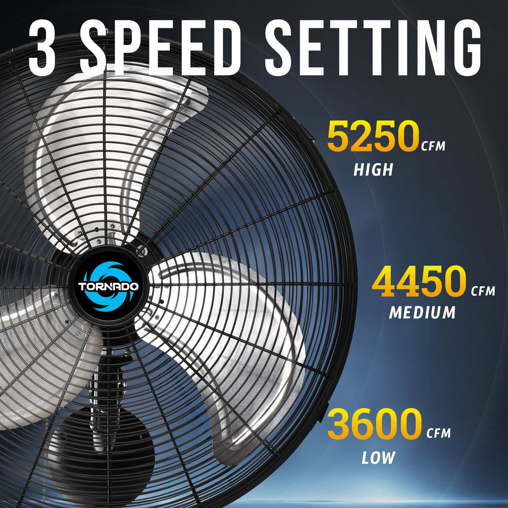 20 Inch High-Velocity Oscillating Wall Fan Y3138