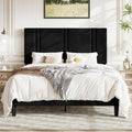 Queen Velvet Upholstered Platform Bed Frame E4827
