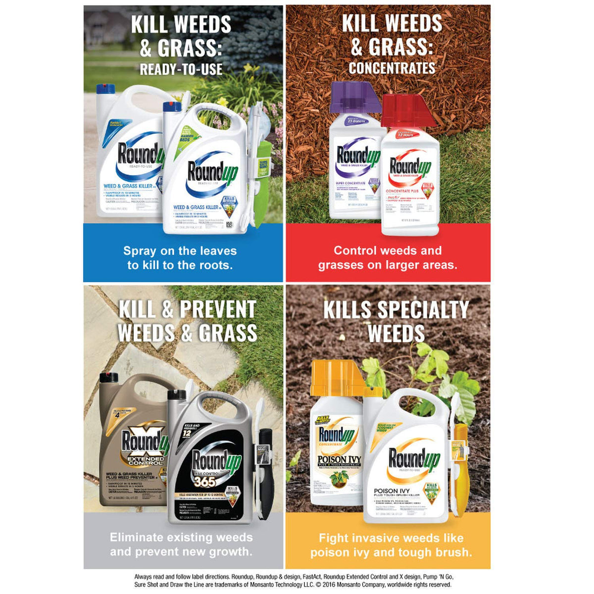 Weed and Grass Killer Ready-to-Use Trigger Spray 30-Ounce X281