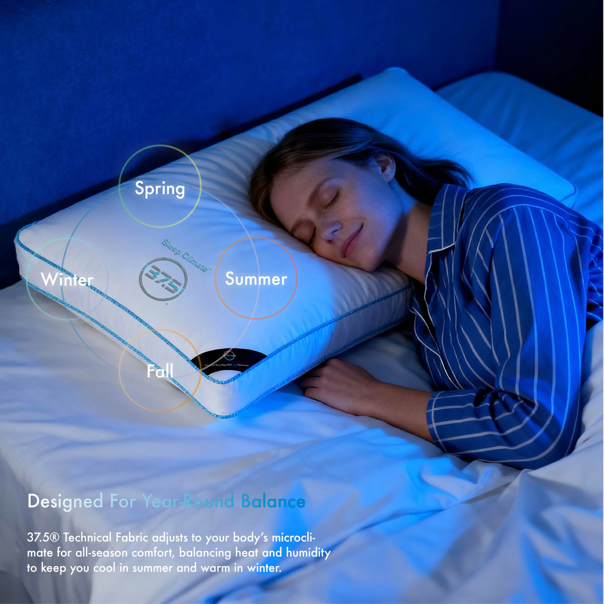 Temperature Regulating King Size Down Alternative Pillow with 2” Gusset R476471