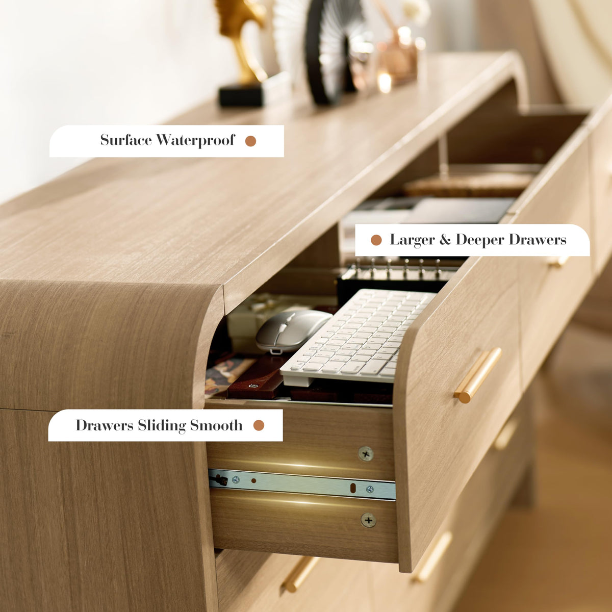 Gray Oak 9 Drawer Dresser C868645