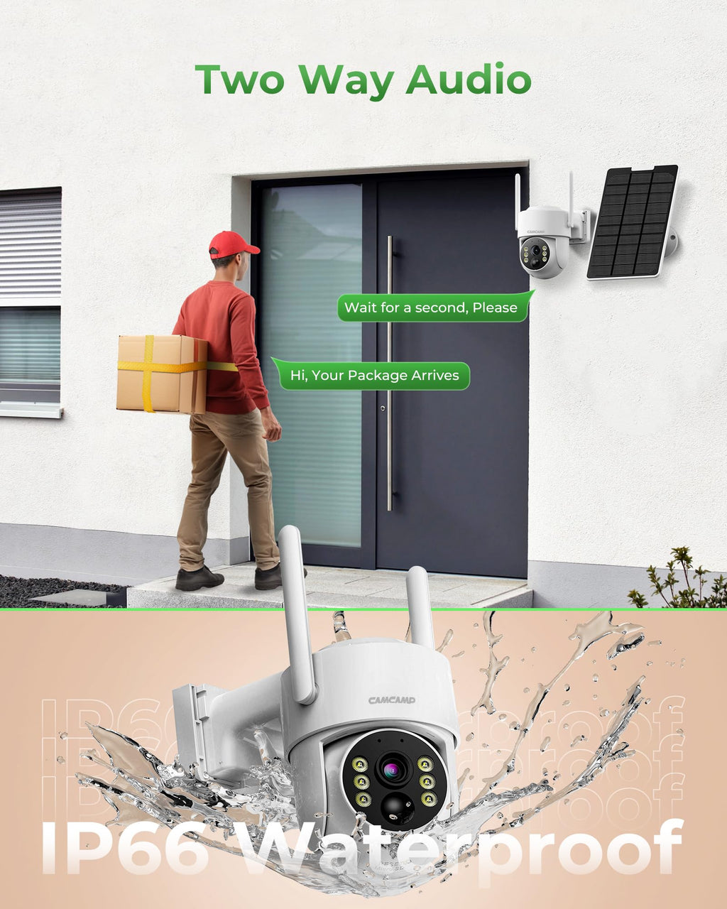 Solar Security Cameras Wireless Outdoor with 10" Monitor J900097