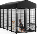 8x4x6FT Outdoor Dog Kennel with Doggy Door D499085