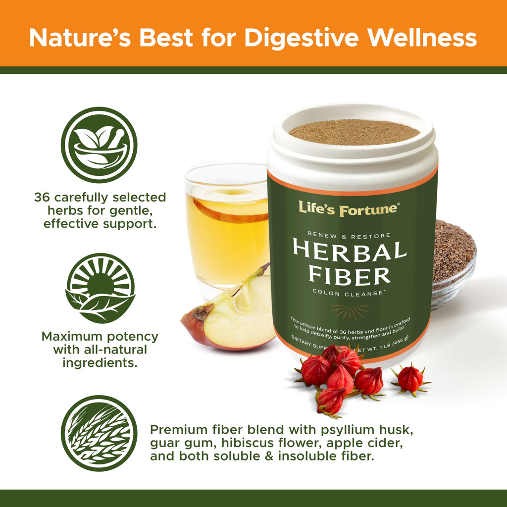 Herbal Fiber Colon Cleanse Powder with Psyllium Husk 1 lb C826