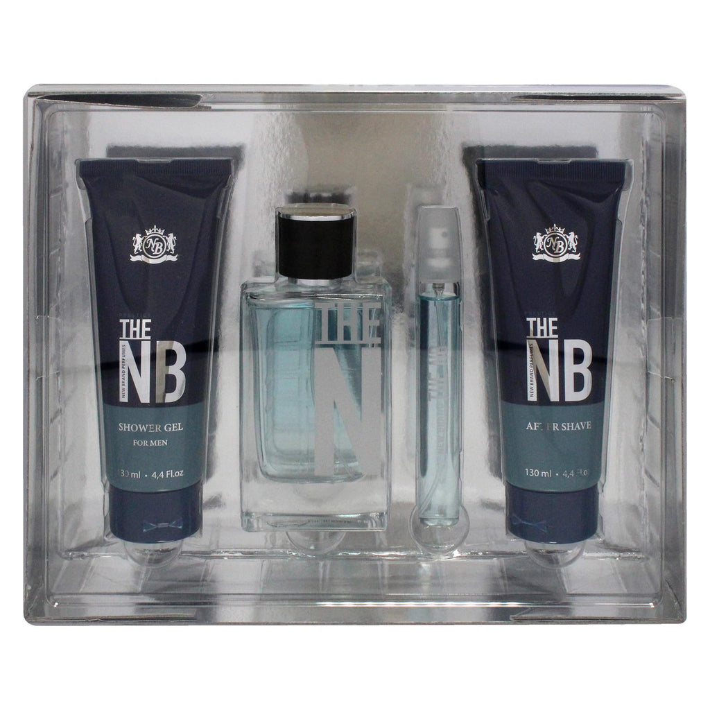 4 Pieces Eau de Toilette Spray Shower Gel After Shave Balm Gift Set B2040