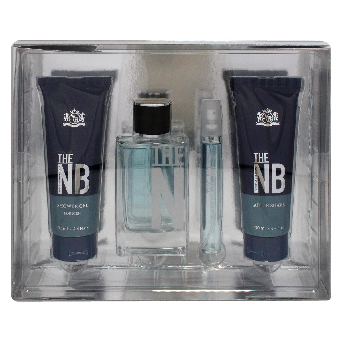 4 Pieces Eau de Toilette Spray Shower Gel After Shave Balm Gift Set B2040