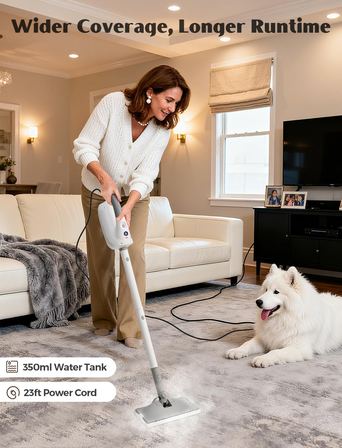 10-in-1 Steam Mop with Detachable Handheld Steamer Y904902