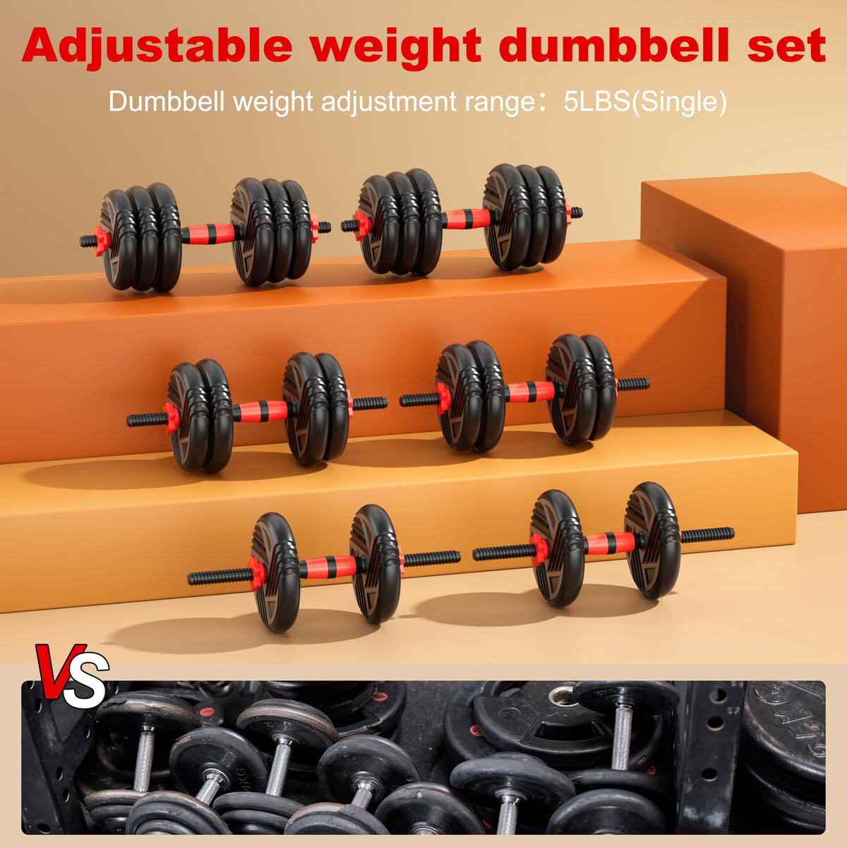 Adjustable Dumbbell Set 5 in 1 D78147