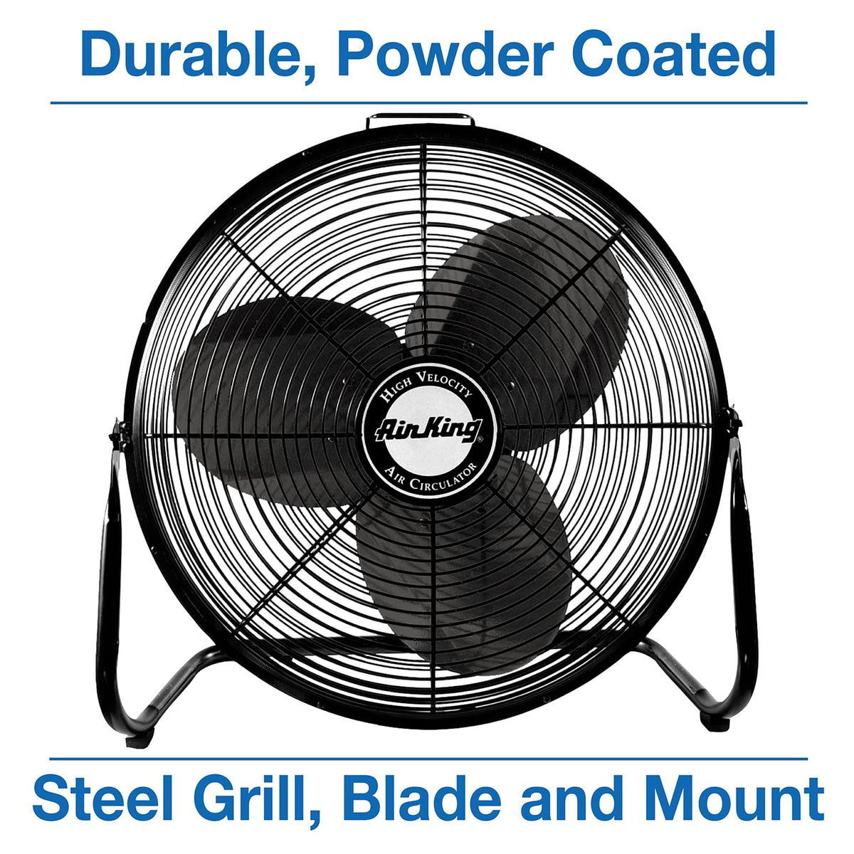 20-Inch High Velocity Pivoting Floor Fan, Black J667