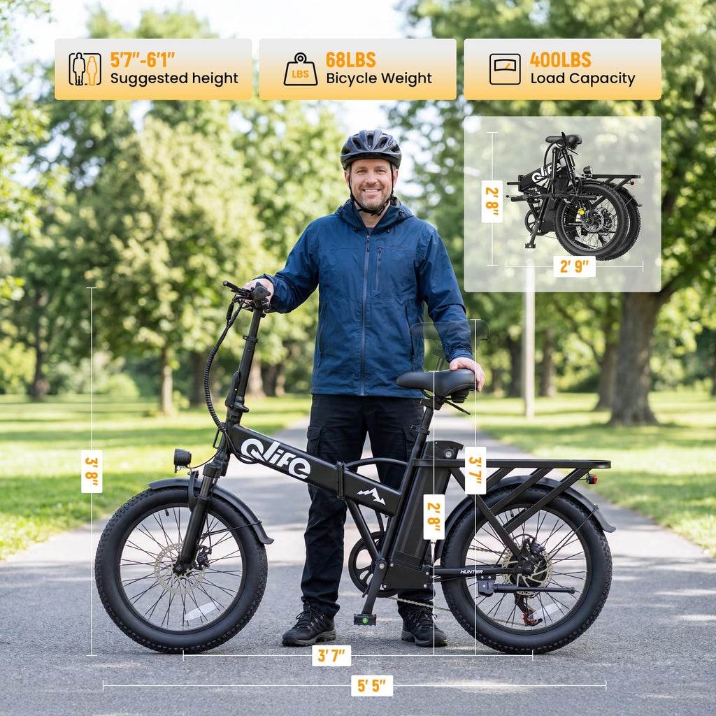 Foldable Electric Bike with 20" Fat Tires Z706
